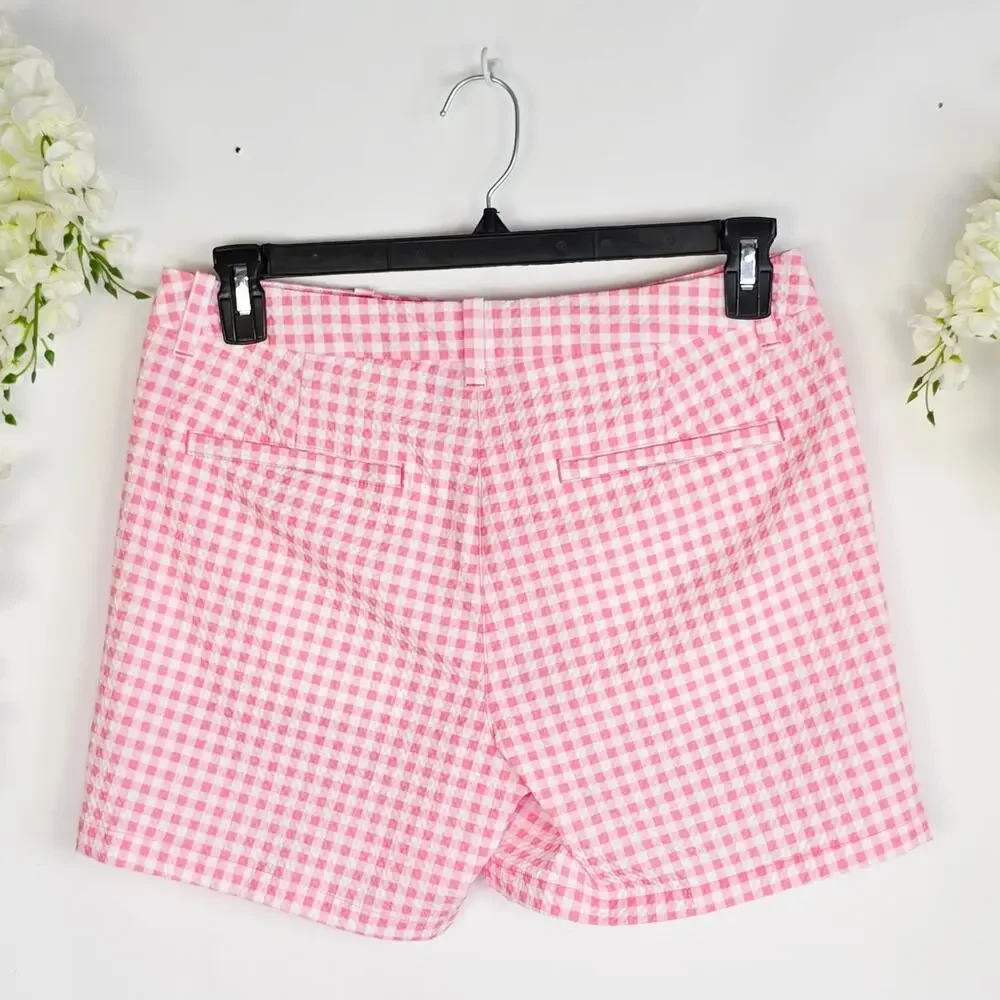 Pro Tour Pink Gingham Shorts Size 8 Golf Coolplay Preppy Coastal Feminine Barbie